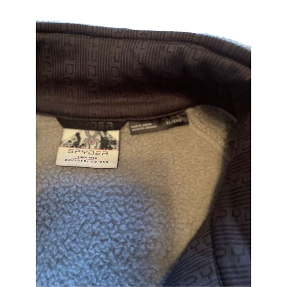 Spyder Mens Gray Black Foremost Full Zip Heavyweight Core Knit Jacket Size XL - Picture 3 of 14